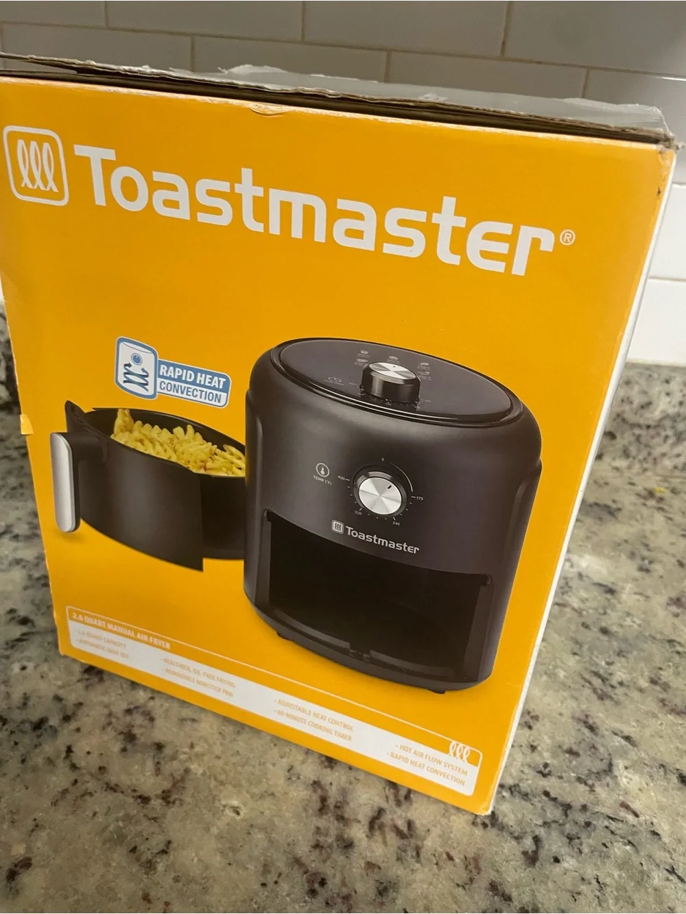 New Toastmaster air fryer 2.6 quart kitchen cooler appliance compact electric to